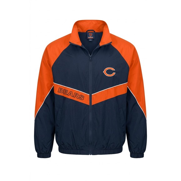 Logo Athletic Other - Vintage Logo Athletic Chicago Bears NFL Windbreaker Jacket Navy Orange Mens L NW